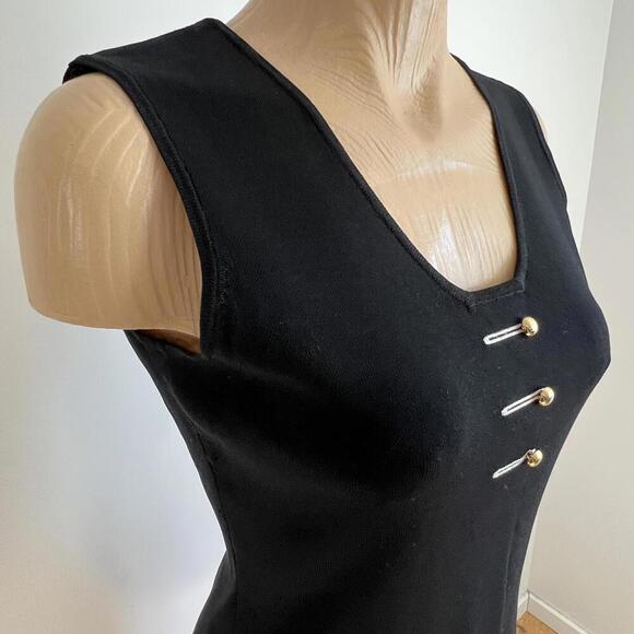 Patty Lewis Women's Coord Set Small Vintage Black Nautical Western Concha Rayon - Picture 8 of 12